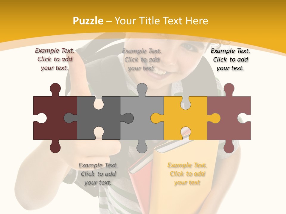 High White Child PowerPoint Template