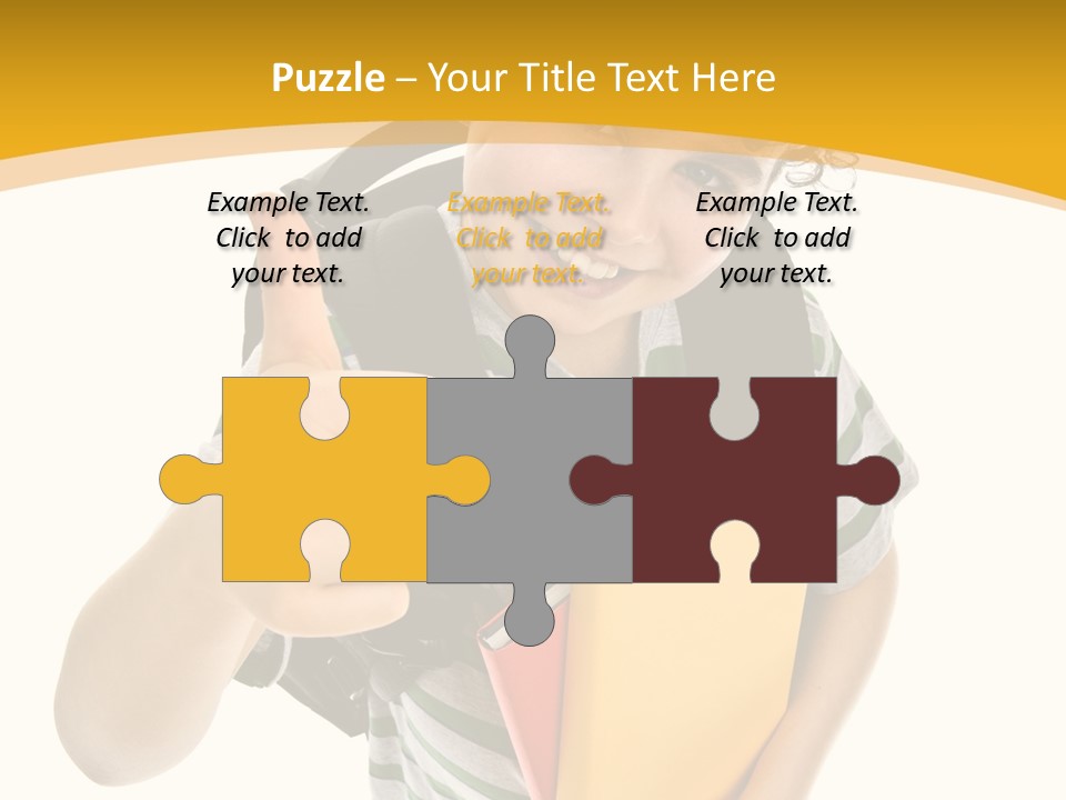 High White Child PowerPoint Template