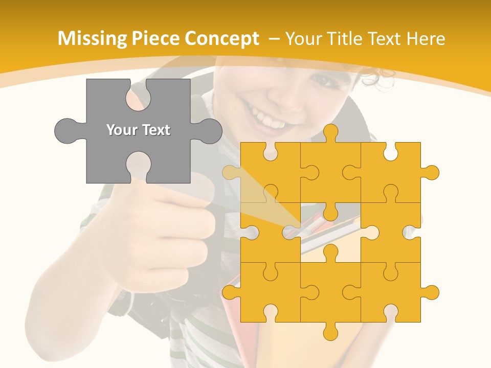 High White Child PowerPoint Template