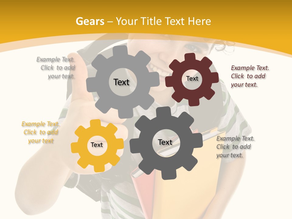 High White Child PowerPoint Template