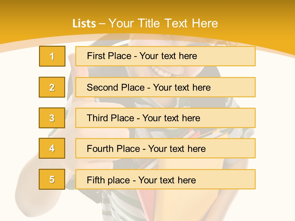 High White Child PowerPoint Template