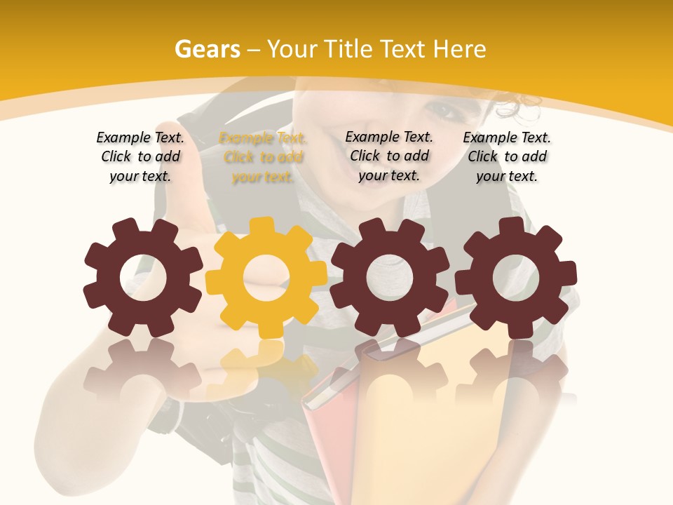 High White Child PowerPoint Template