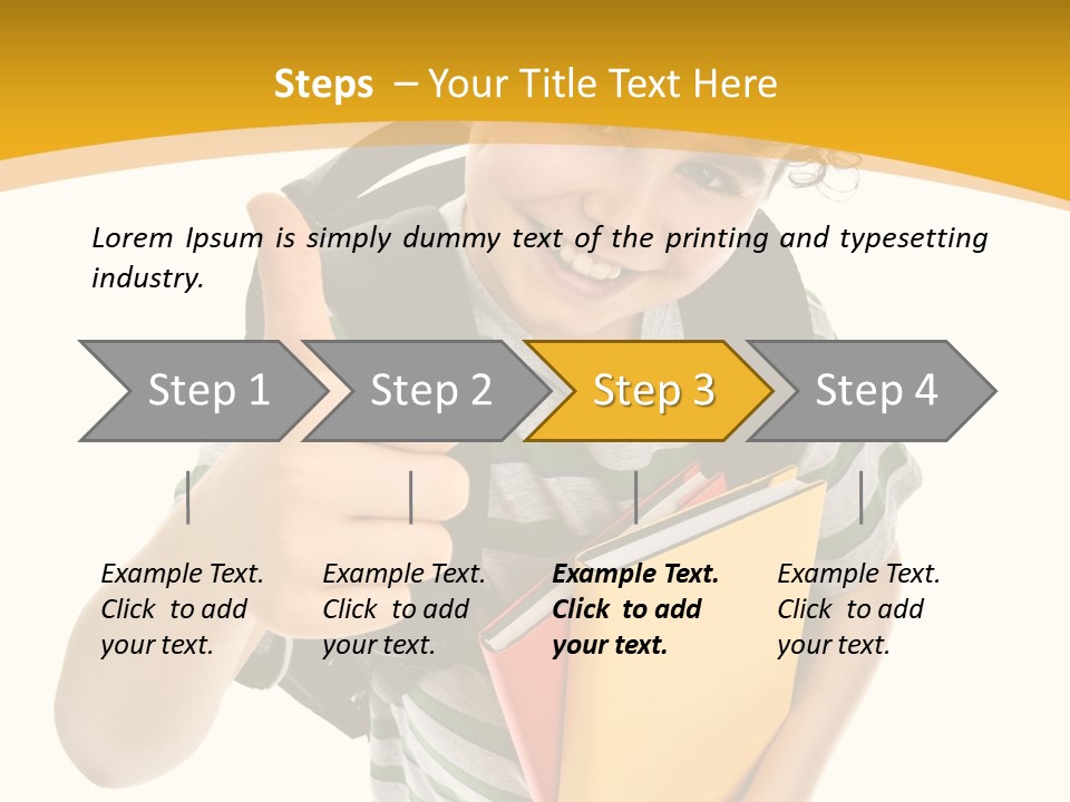 High White Child PowerPoint Template