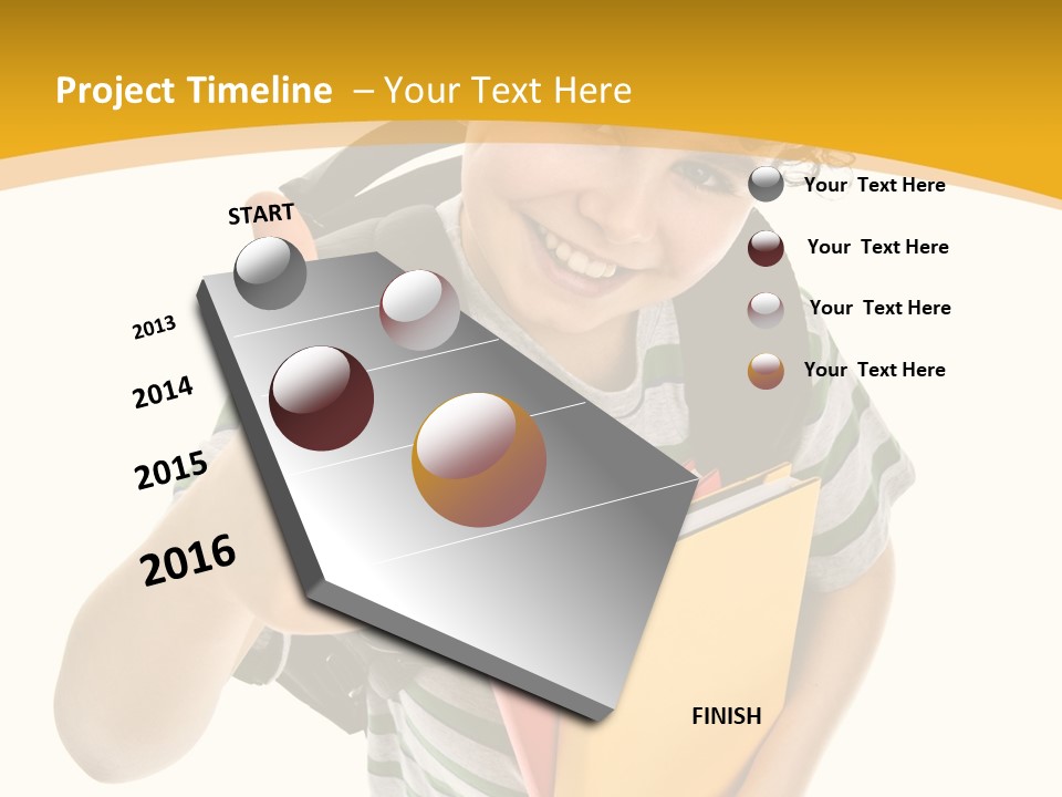 High White Child PowerPoint Template