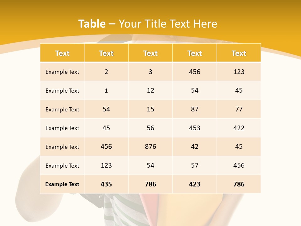 High White Child PowerPoint Template