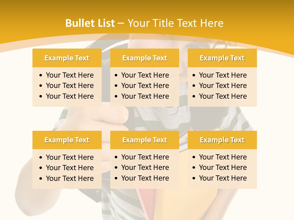 High White Child PowerPoint Template