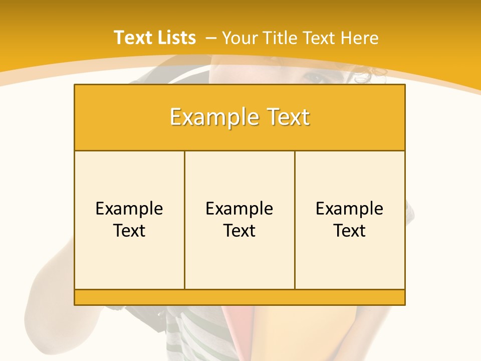 High White Child PowerPoint Template