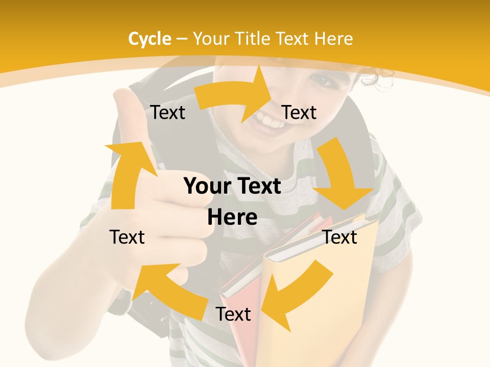 High White Child PowerPoint Template