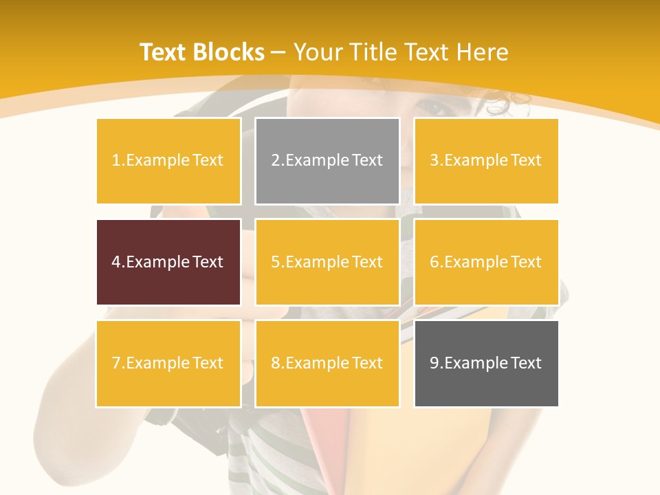 High White Child PowerPoint Template