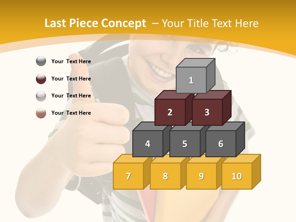 High White Child PowerPoint Template