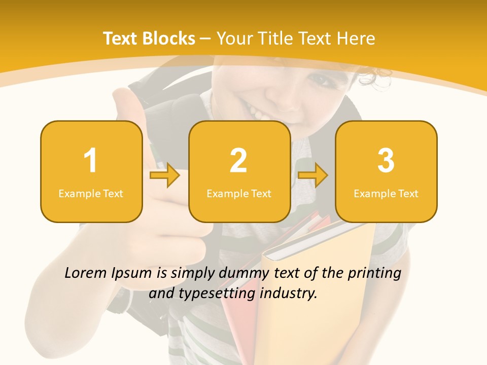 High White Child PowerPoint Template
