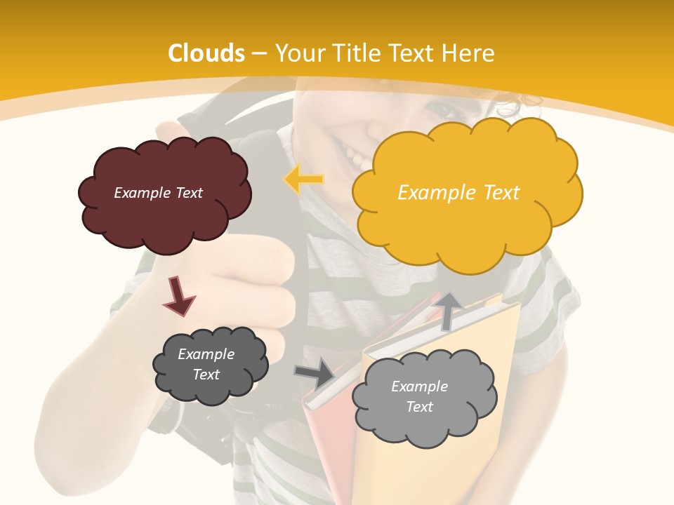 High White Child PowerPoint Template
