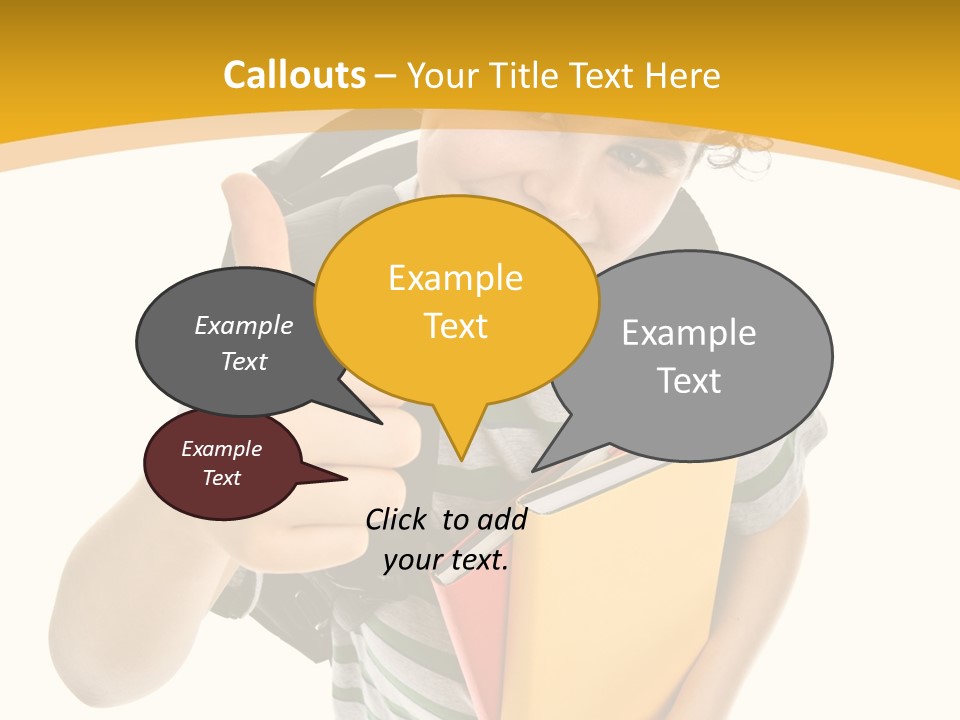 High White Child PowerPoint Template