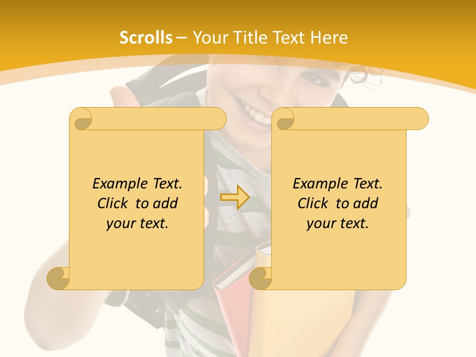 High White Child PowerPoint Template