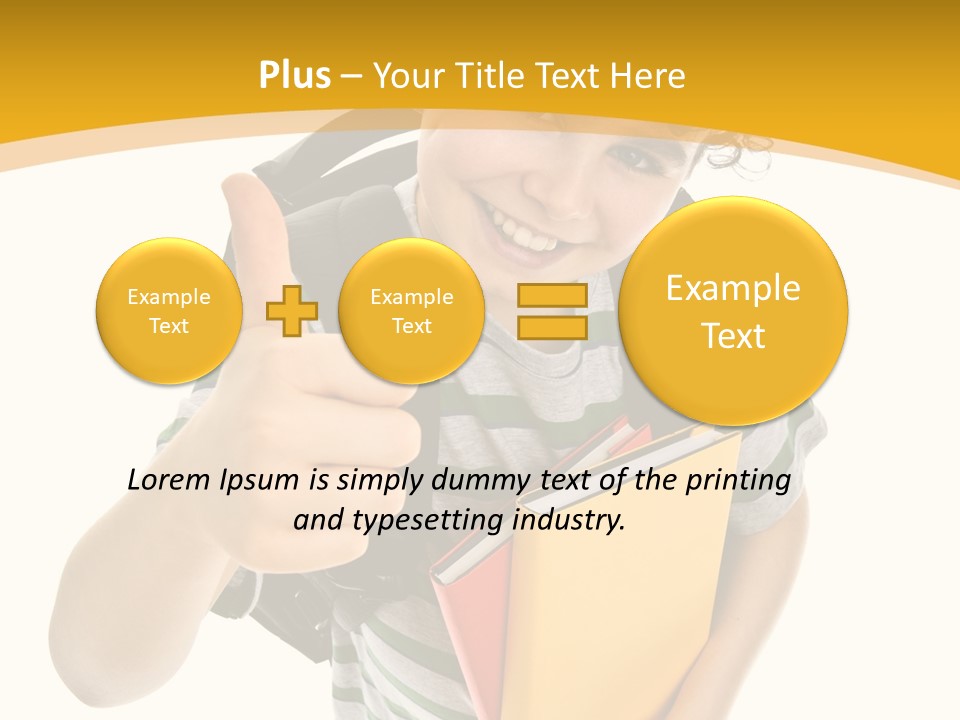 High White Child PowerPoint Template