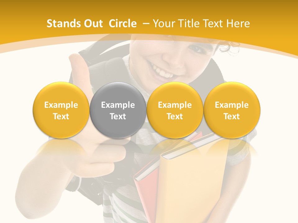 High White Child PowerPoint Template