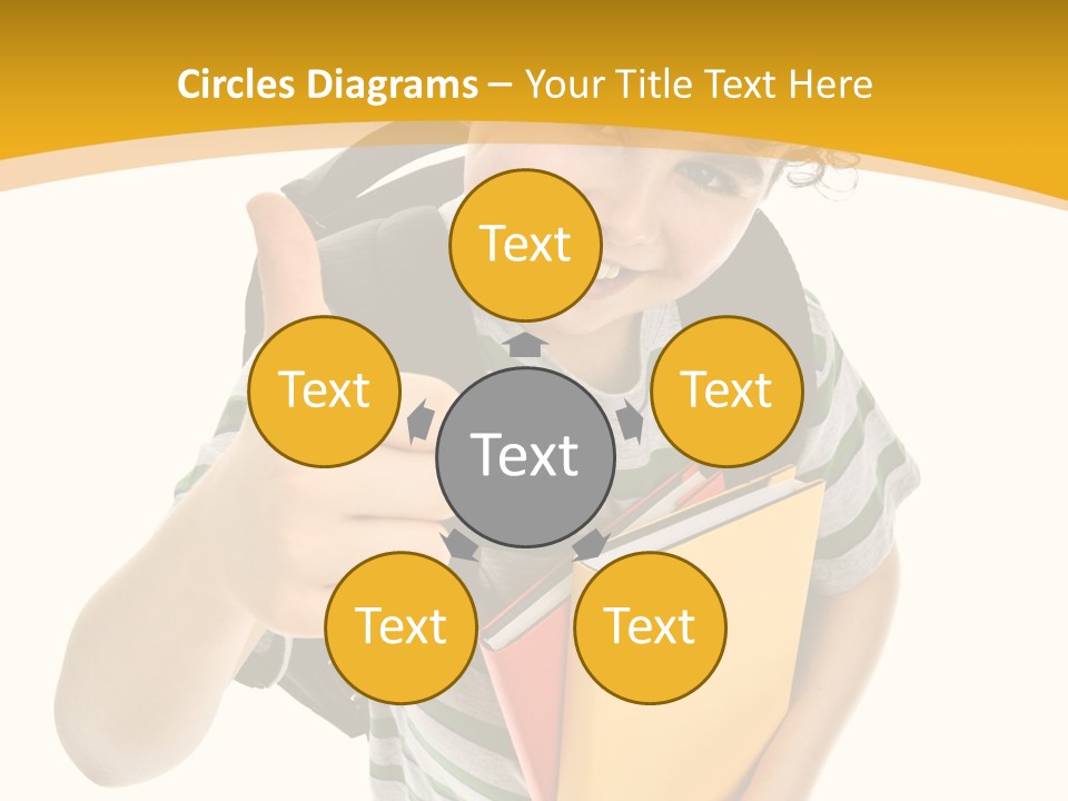 High White Child PowerPoint Template