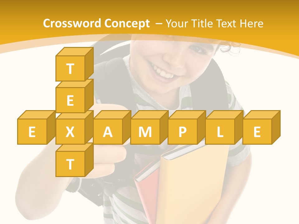 High White Child PowerPoint Template