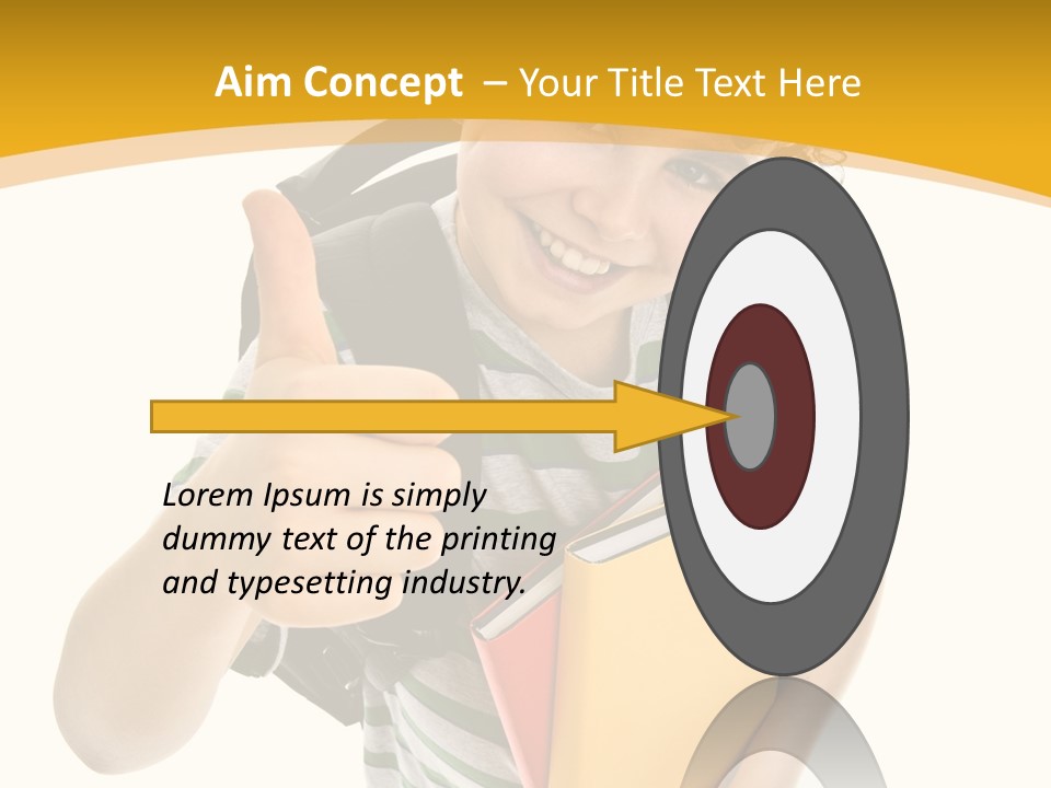 High White Child PowerPoint Template