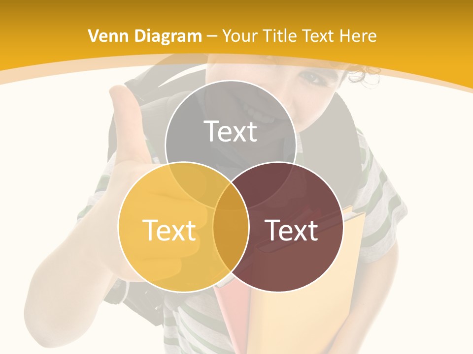 High White Child PowerPoint Template