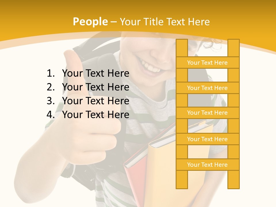 High White Child PowerPoint Template