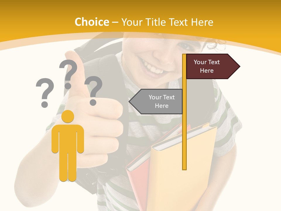 High White Child PowerPoint Template