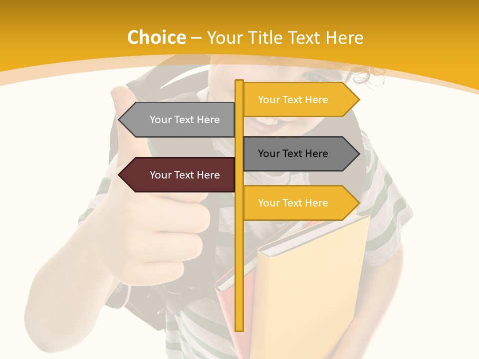 High White Child PowerPoint Template