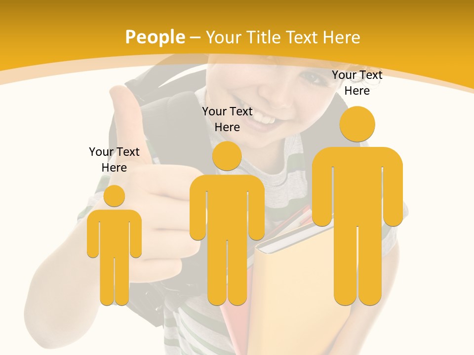 High White Child PowerPoint Template