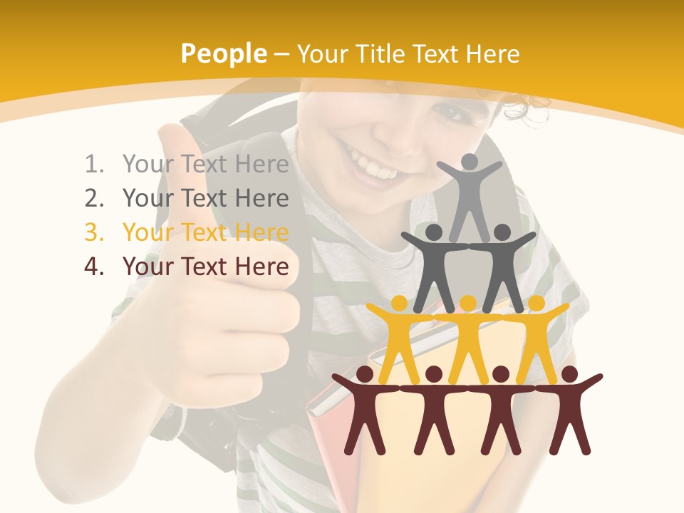 High White Child PowerPoint Template