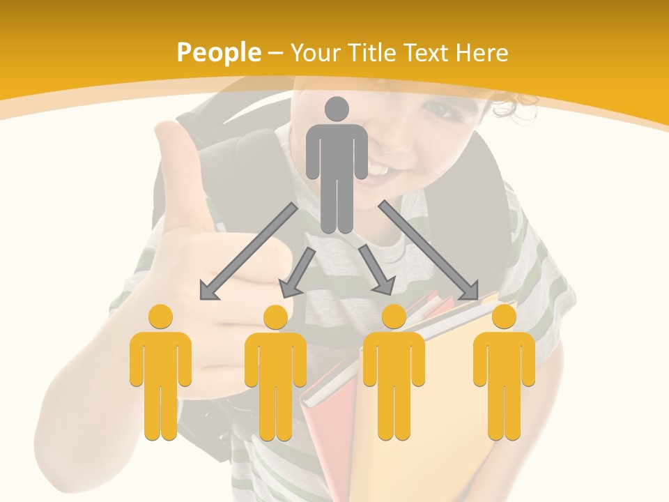 High White Child PowerPoint Template