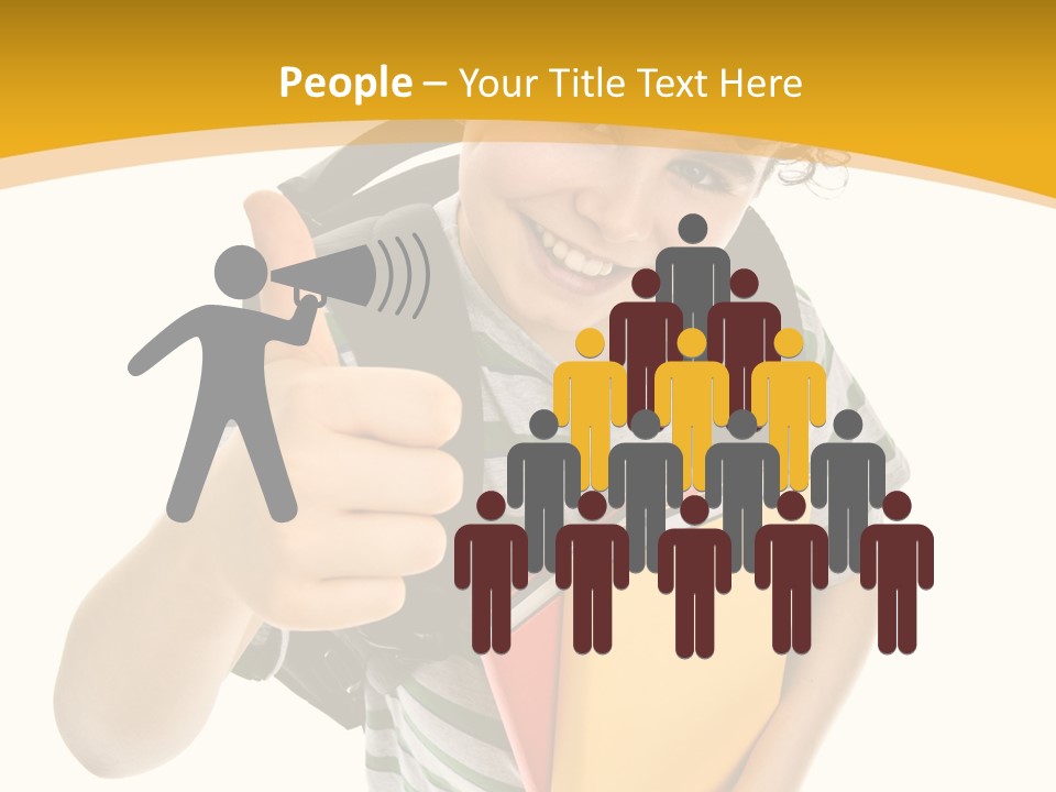 High White Child PowerPoint Template