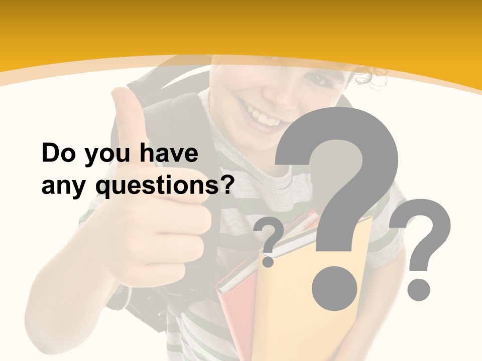 High White Child PowerPoint Template