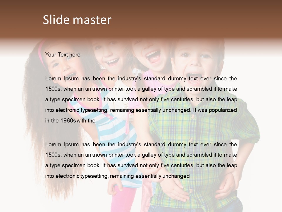 Friendship Beautiful Childhood PowerPoint Template