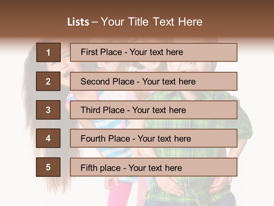 Friendship Beautiful Childhood PowerPoint Template