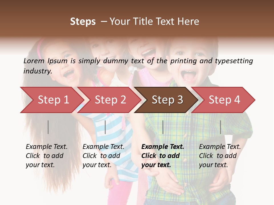 Friendship Beautiful Childhood PowerPoint Template