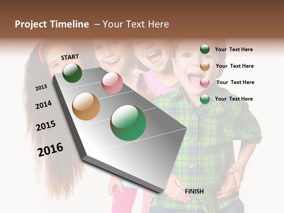 Friendship Beautiful Childhood PowerPoint Template