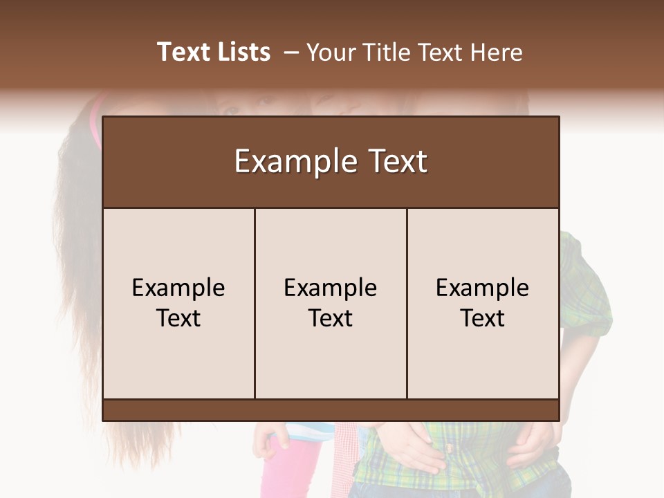 Friendship Beautiful Childhood PowerPoint Template