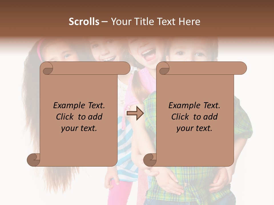 Friendship Beautiful Childhood PowerPoint Template