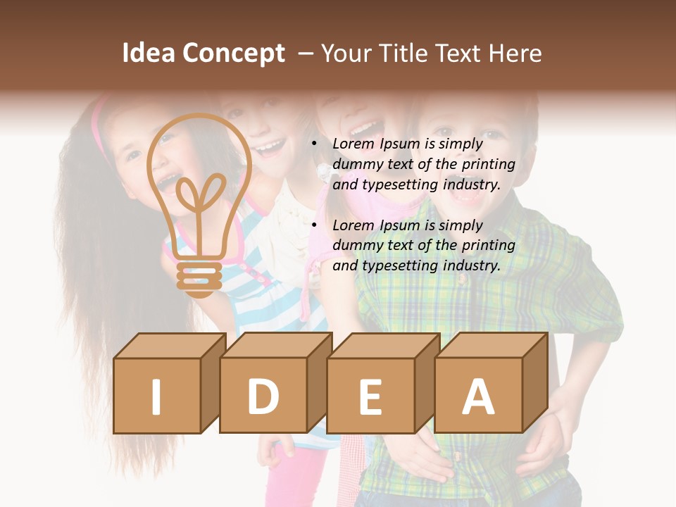 Friendship Beautiful Childhood PowerPoint Template