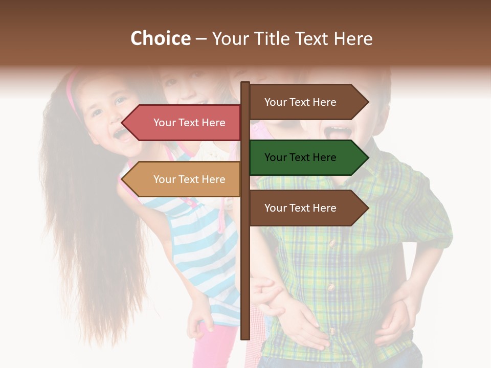 Friendship Beautiful Childhood PowerPoint Template