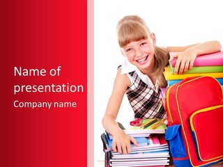 Back To School Holding Learning PowerPoint Template