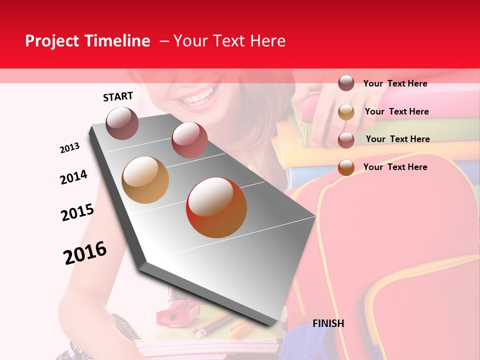 Back To School Holding Learning PowerPoint Template