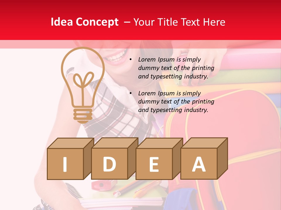 Back To School Holding Learning PowerPoint Template