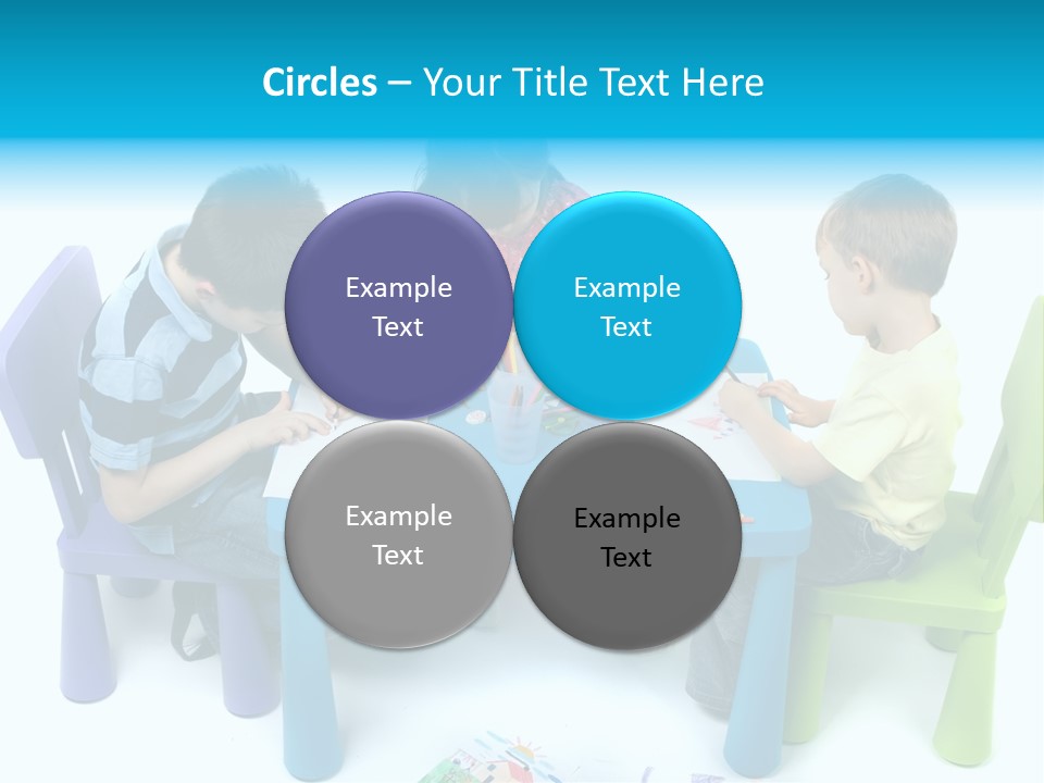 Preschool Boys Pen PowerPoint Template