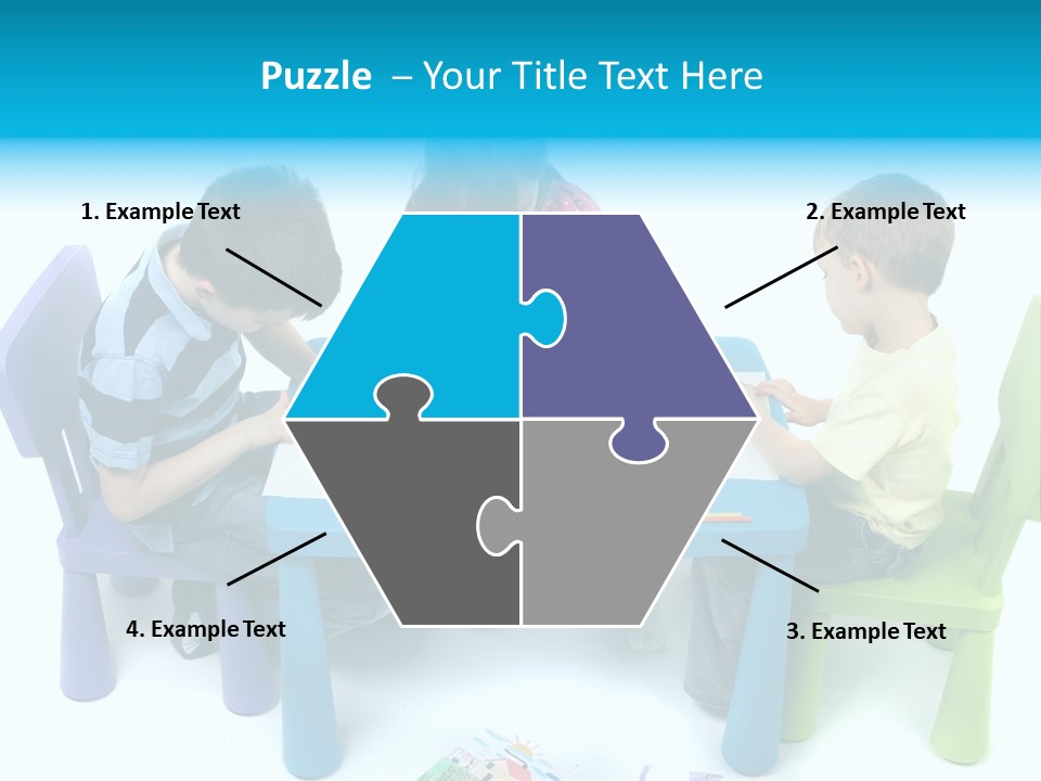 Preschool Boys Pen PowerPoint Template