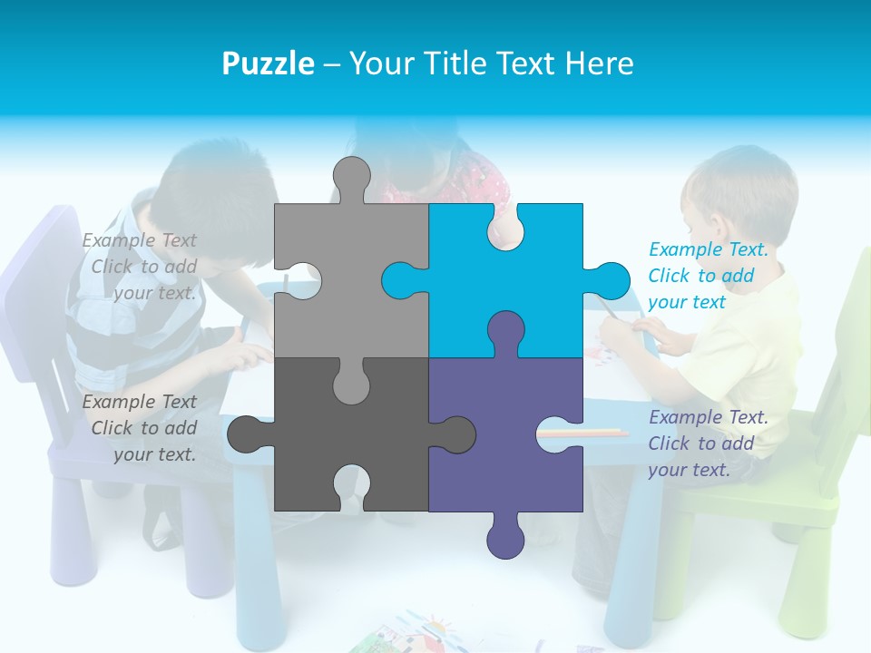 Preschool Boys Pen PowerPoint Template