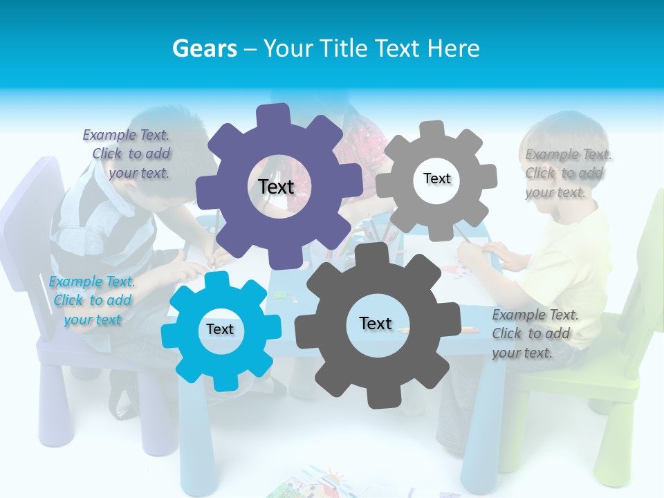 Preschool Boys Pen PowerPoint Template