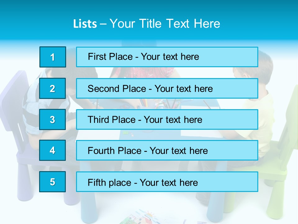 Preschool Boys Pen PowerPoint Template