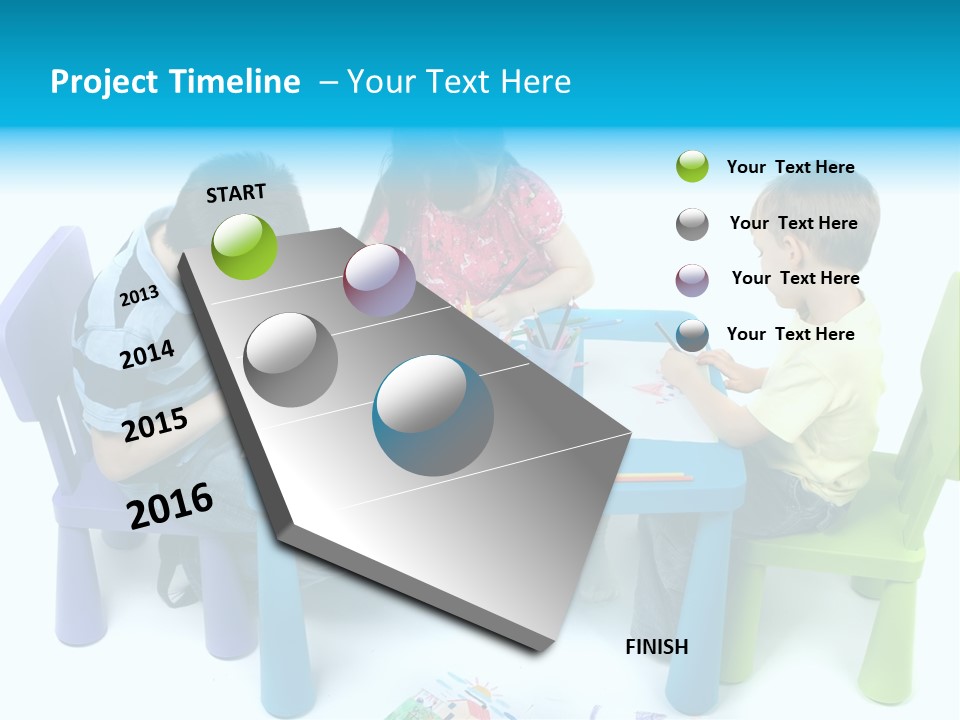 Preschool Boys Pen PowerPoint Template