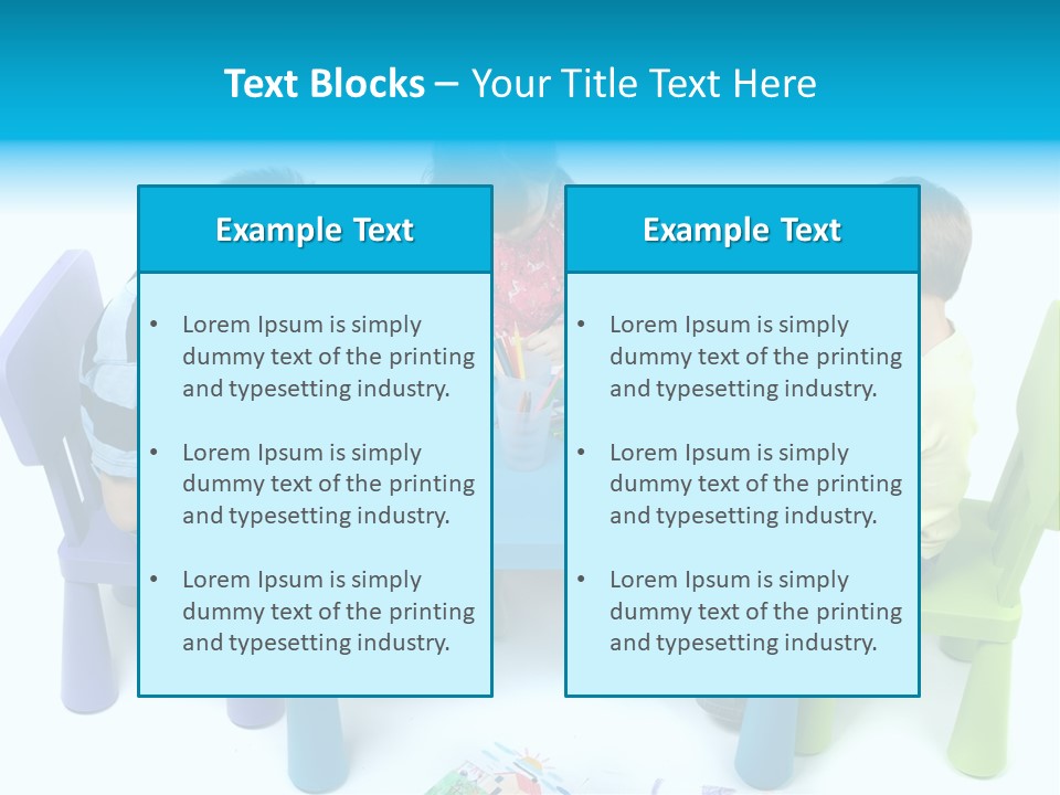 Preschool Boys Pen PowerPoint Template